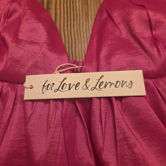 For Love & Lemons Hot Pink Mini W/ Empire Waist- An Ariana Grande Fav!! - Picture 2 of 5